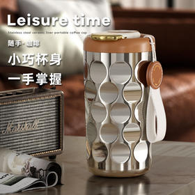 陶瓷咖啡杯高颜值智能保温杯不锈钢便携高档水杯