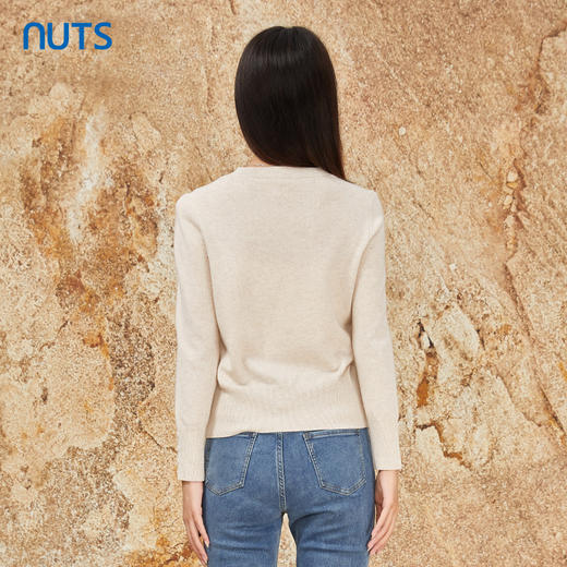 NUTS商场同款纯色简约气质修身百搭套头针织衫内搭女341052190 商品图4