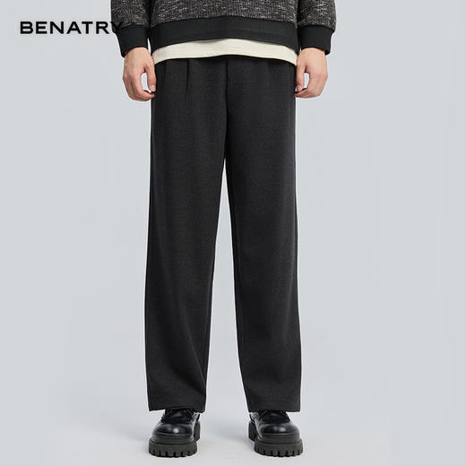 贝纳川冬季新品羊毛直筒牛仔裤ECF332001 商品图0