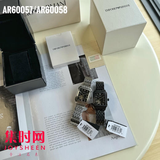 原单阿玛尼AR60058 方形镂空男士机械腕表 黑武士 商品图7