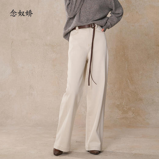 【商场同款】CNT5020 “ 奶油芝士裤 ”  拉绒牛仔裤柔软舒适 保暖好搭 商品图4