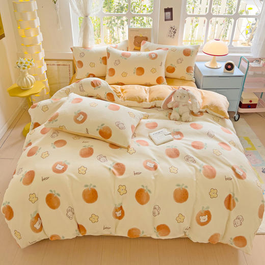 【商超爆款】丝享牛奶绒法式氛围感松弛感套件三件套/四件套 商品图3