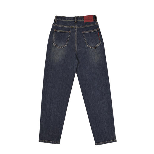 半身缘女裤 秋季柔软棉弹腰部皮牌锥形牛仔裤253302U10120048 商品图1