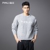 PINLI品立2025秋季新款男士圆领提花宽松套头毛衣打底针织衫上衣GD253110132 商品缩略图3