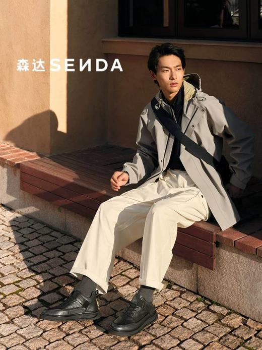 【云粉节】BF楼森达高帮鞋2025冬季新款厚底工装休闲板鞋1ZK01吊牌价1059活动价499 商品图2