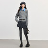 【10/15新品】熙世界彼得学院风格子短裙女秋冬2025新款复古磨毛百褶a字半身裙 商品缩略图3