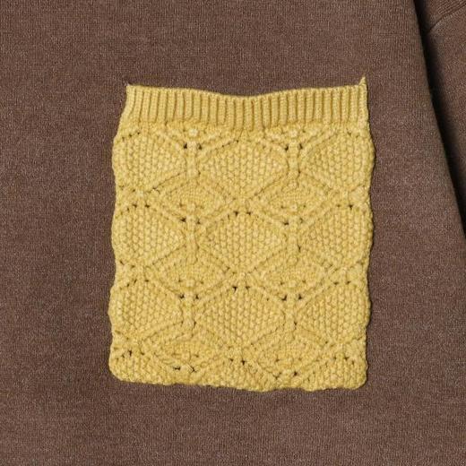 243029SDSA秋冬新款痞帅男装韩版撞色拼接口袋假两件毛衣时尚套头针织衫 商品图3