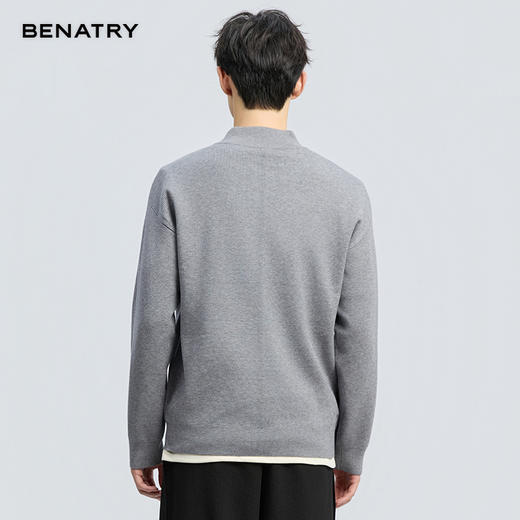 贝纳川冬季新品半拉链套头立领毛衣ECF416001 商品图7