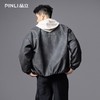 PINLI品立2025秋季新款男宽松落肩高街复古机车风PU皮衣茄克外套GD253104095 商品缩略图2