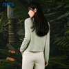 NUTS春秋新款绿色气质直筒V领短款针织衫开衫外套女411052038 商品缩略图4