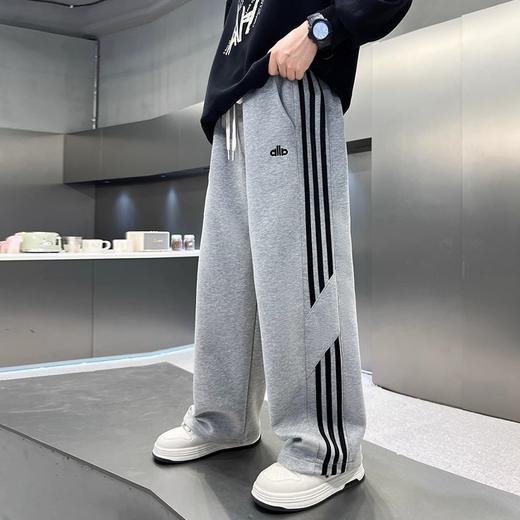 【秋冬款休闲裤子】新款男童中大童秋装 运动儿童针织直筒加绒卫裤 商品图5