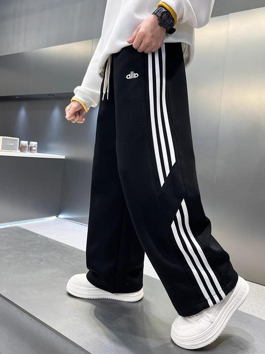 【秋冬款休闲裤子】新款男童中大童秋装 运动儿童针织直筒加绒卫裤 商品图3