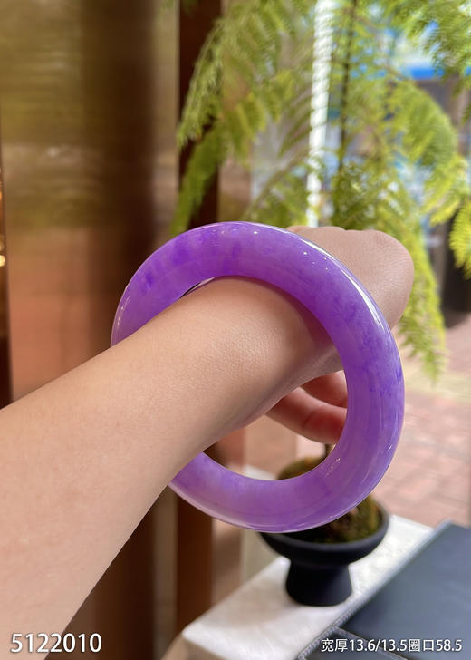 粗圆条艳紫罗兰手镯【5122010】圈口58.5~具体价格微信咨询 商品图4