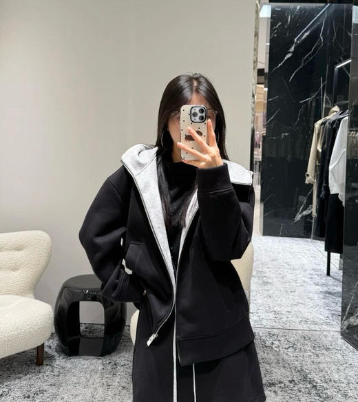 纯原Moco轻暖空气棉连帽夹克外套101406 商品图1