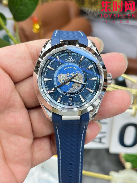 VS欧米茄海马世界时系列 VS海马世界时深海之蓝 蓝海马 海马世界时胶带款 男士腕表 表径43mm 商品图0