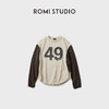 ROMI STUDIO“美式复古”全棉磨毛做旧撞色字母印花卫衣 RWCASY5974 商品缩略图1
