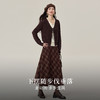 【10/15新品】熙世界美式复古格纹毛呢半身裙女2025秋冬款梨形身材高腰a字伞裙 商品缩略图2