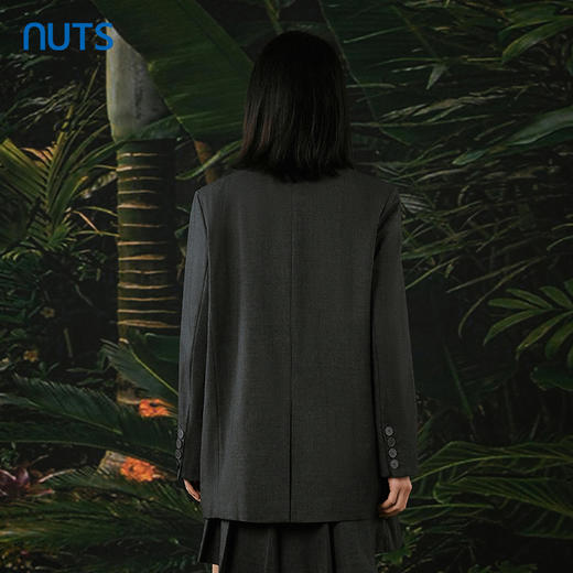 NUTS春秋季新款纯色简约高级感气质休闲西装外套女412041363 商品图4