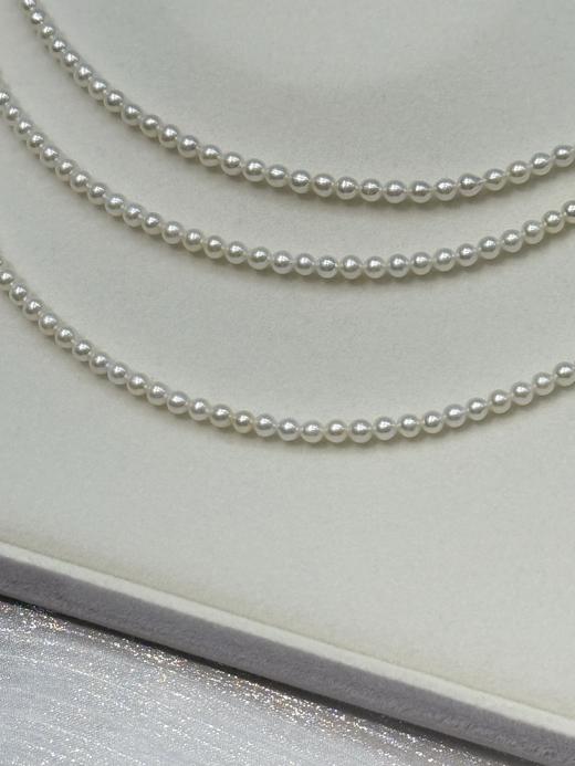 1014-3  设计感 亏清捡漏无退换 3.5-4mm baby珠长项链 120cm多圈珍珠项链 商品图14