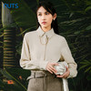 NUTS春秋新款职业通勤气质百搭翻领宽松显瘦长袖衬衫女411011353 商品缩略图0
