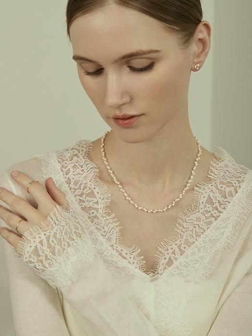 Oflye潮流饰品  法式编织珍珠项链女新款轻奢小众高级感锁骨链颈链秋冬配饰 商品图2