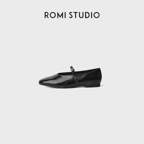 ROMI STUDIO"法式复古"开边珠牛皮拼羊皮内里玛丽珍鞋 RWCAP36411