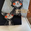 液氨双面棉~宽松万针刺绣手工钉珠卡通猫咪圆领套头卫衣！ 商品缩略图3