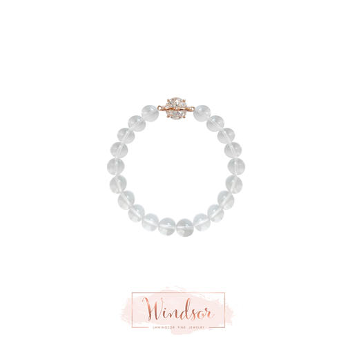LHWINDSOR温莎珠宝  圆冰白水晶手串 商品图0