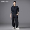 PINLI品立2025秋季新款POLO领宽松毛衣男潮牌休闲翻领条纹针织衫GD253110133 商品缩略图3