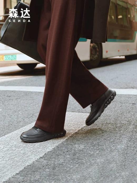 【云粉节】BF楼森达商务健步鞋2025冬季新款厚底牛皮休闲运动鞋1ZR01吊牌价1199活动价599 商品图4