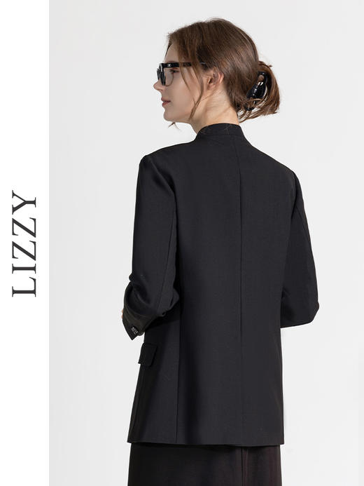 LIZZY早秋知性气质优雅干练名媛气场商务立领西装外套8147 商品图4