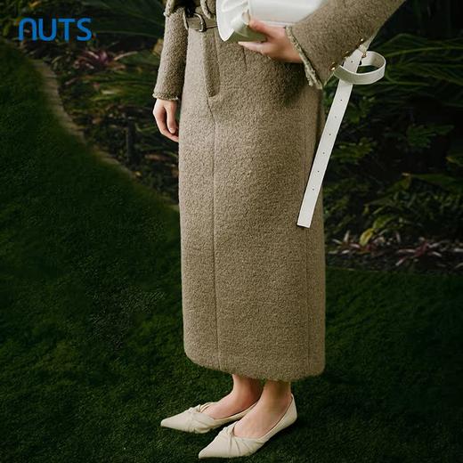 NUTS春秋季新款小香风气质高腰显瘦直筒长款半身裙女411061445 商品图3