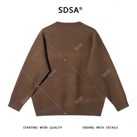 243029SDSA秋冬新款痞帅男装韩版撞色拼接口袋假两件毛衣时尚套头针织衫 商品图5