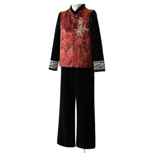 FW 8562新中式妈妈套装加厚丝绒洋气国风三件套 商品图4