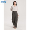 NUTS商场同款春秋季纯色时尚通勤高腰直筒显瘦休闲长裤女413072322 商品缩略图3
