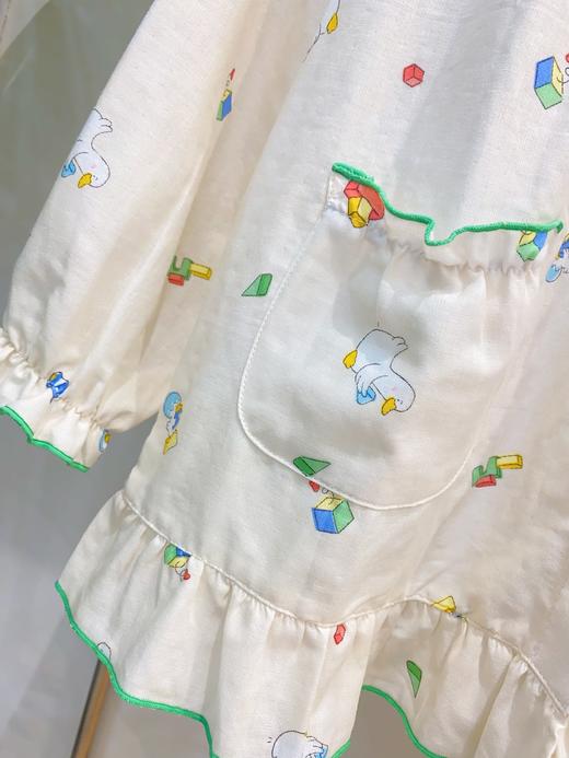 松植屋女童纱布长袖套装 成人儿童亲子款全棉双层纱面料睡衣家居服透气吸汗 商品图2