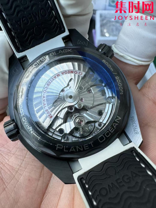欧米茄 VS海马600米系列 海洋宇宙 海马世界时陶瓷壳 碳黑水泥灰 男士腕表 表径45.5mm 8938一体机 快跳日历 双色夜光 商品图8