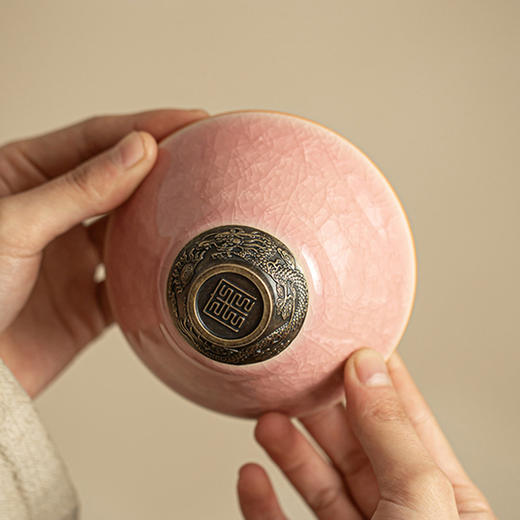 「“冰花”盏·日进斗金主人杯」开片可养冰花单杯品茗杯陶瓷家用个人专用喝茶单杯餐饮用具 商品图2