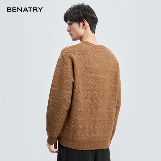 贝纳川冬季新品提花工艺多色套头毛衣ECT416006 商品图11