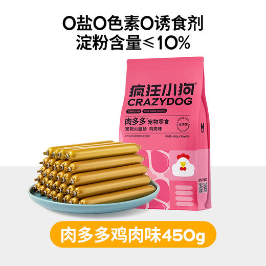 【双12秒杀】【仅限购1次】疯狂小狗 宠物火腿肠肉多多 鸡肉味450g 商品图0