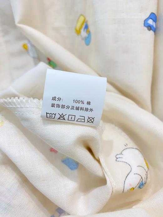 松植屋亲子女款花边领纯棉纱布长袖睡衣套装女款双层纱家居服 商品图6