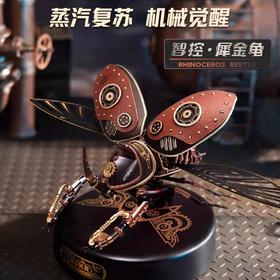 若客（ROKR）智控犀金龟 手工机械摆件桌面创意模型积木cj