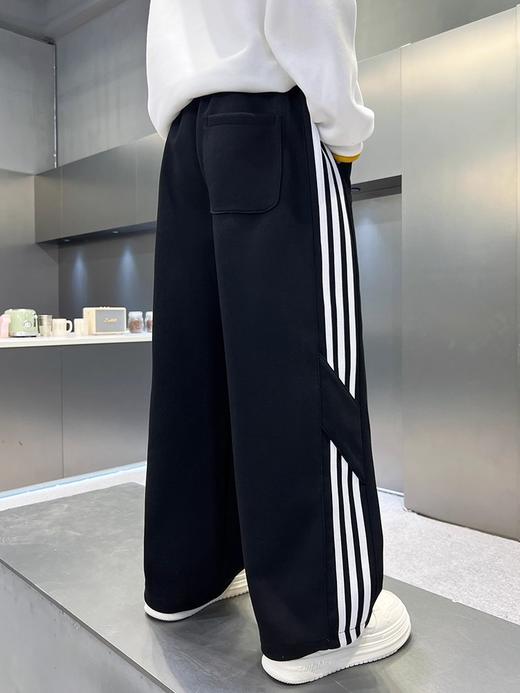 【秋冬款休闲裤子】新款男童中大童秋装 运动儿童针织直筒加绒卫裤 商品图4