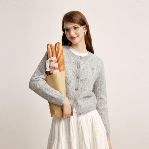 【商场同款】诗凡黎冬毛衫开衫3FA233001R 商品图0