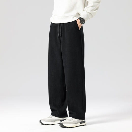 gxgjeans男装 【灯芯绒】25秋款男士休闲裤多色可选直筒裤纯色系带通勤长裤男K&C 商品图1