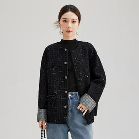 SM 2779圆领外套轻奢气质优雅休闲小香风