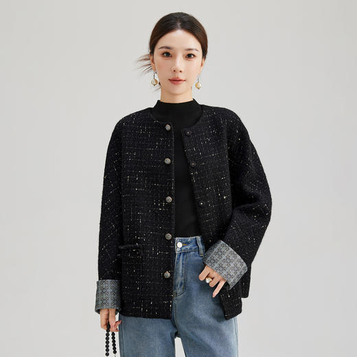 SM 2779圆领外套轻奢气质优雅休闲小香风 商品图0