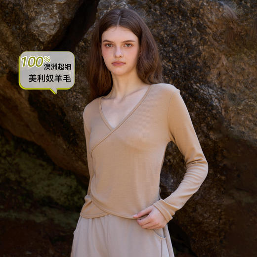 【女交叉领短上衣】Turdus 女交叉领短上衣 100%羊毛【HZ】 商品图4