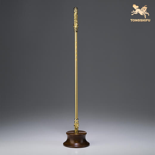 铜师傅《定海神针黑胡桃底座》金箍棒底座 黑胡桃原木 圆形实木底座 商品图3