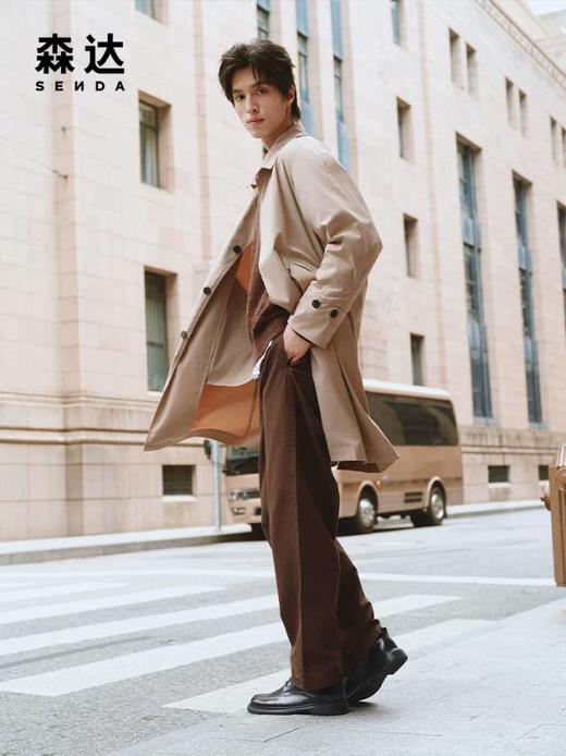 【云粉节】BF楼森达休闲皮鞋2025冬季新款商务通勤牛皮男鞋K6V02吊牌价1199活动价639 商品图3